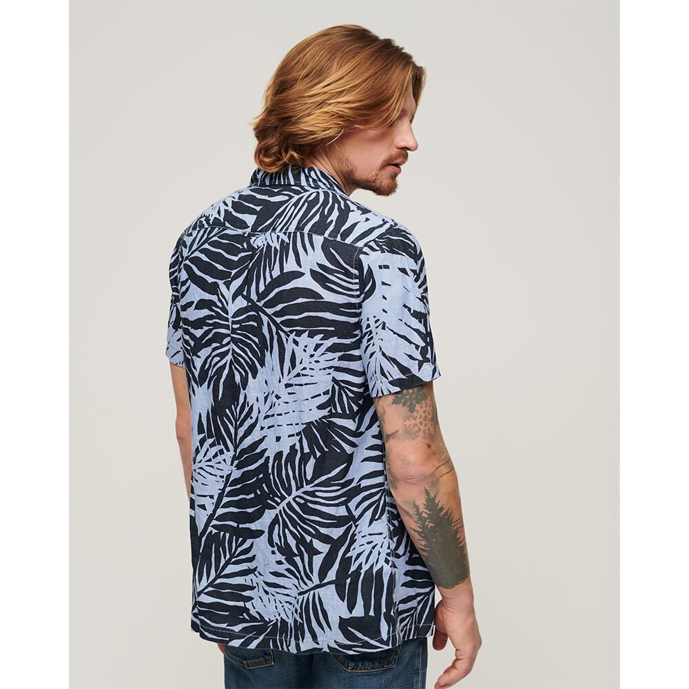 Рубашка с коротким рукавом Superdry Open Collar Print, Разноцветный — фото 2