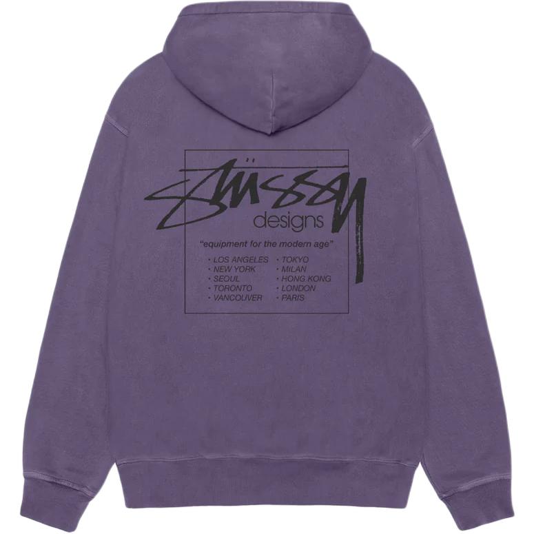 

Худи Modern Age пигментного окрашивания Stussy, фиолетовый