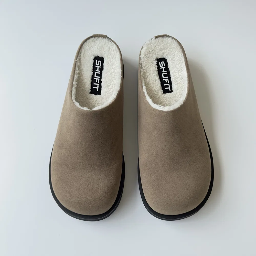 Мужские замшевые меховые шлёпанцы Volume Fur Slide Mule от Shufit