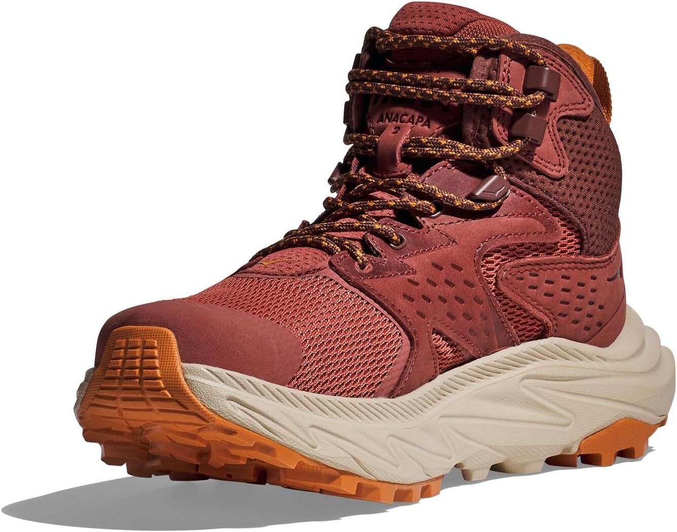 

Походная обувь Anacapa 2 Mid GTX Hoka, цвет Hot Sauce/Shifting Sand