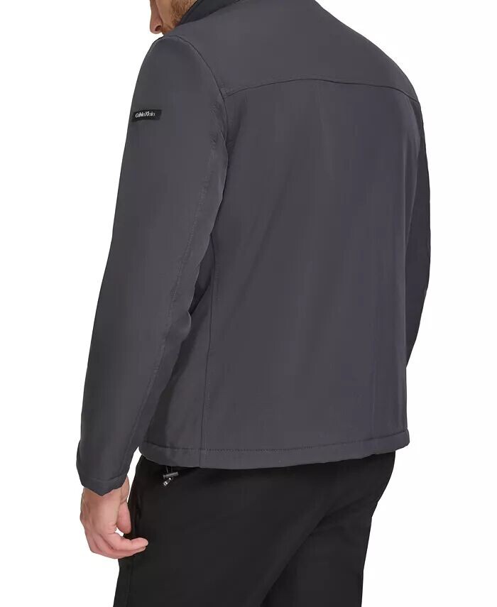 Мужская классическая куртка Soft Shell с подкладкой из шерпы Calvin Klein, серый — фото 2