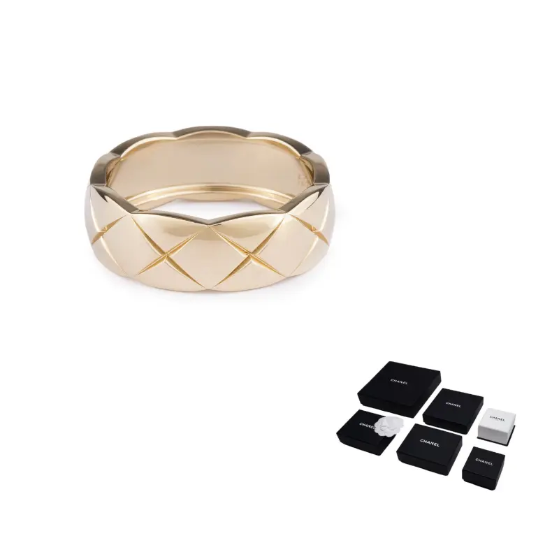 

CHANEL Металлические кольца унисекс бежево-золотые