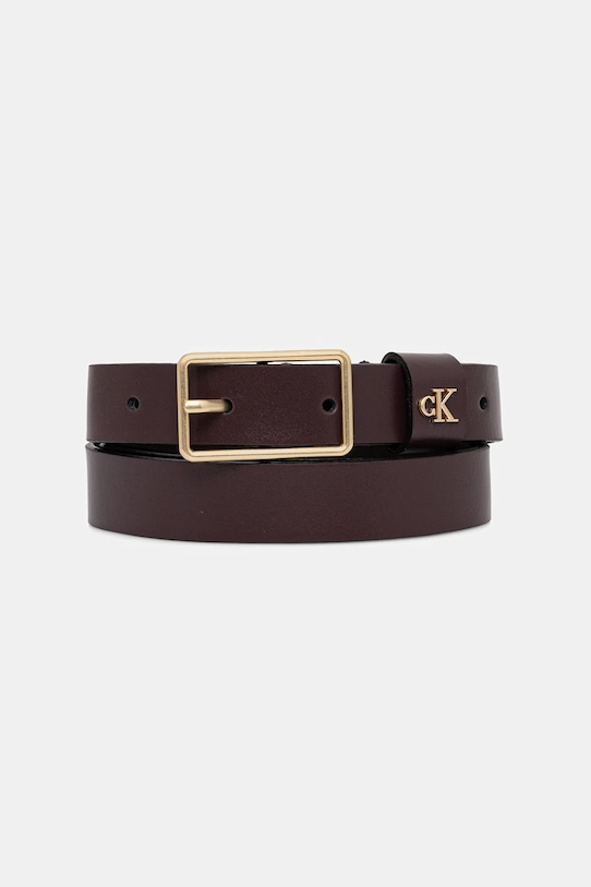

Кожаный ремень Calvin Klein, бордовый