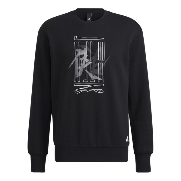 

Толстовка Men's adidas Wj Swt Logo Martial Arts Series Word Printing Sports Round Neck Pullover Black, черный