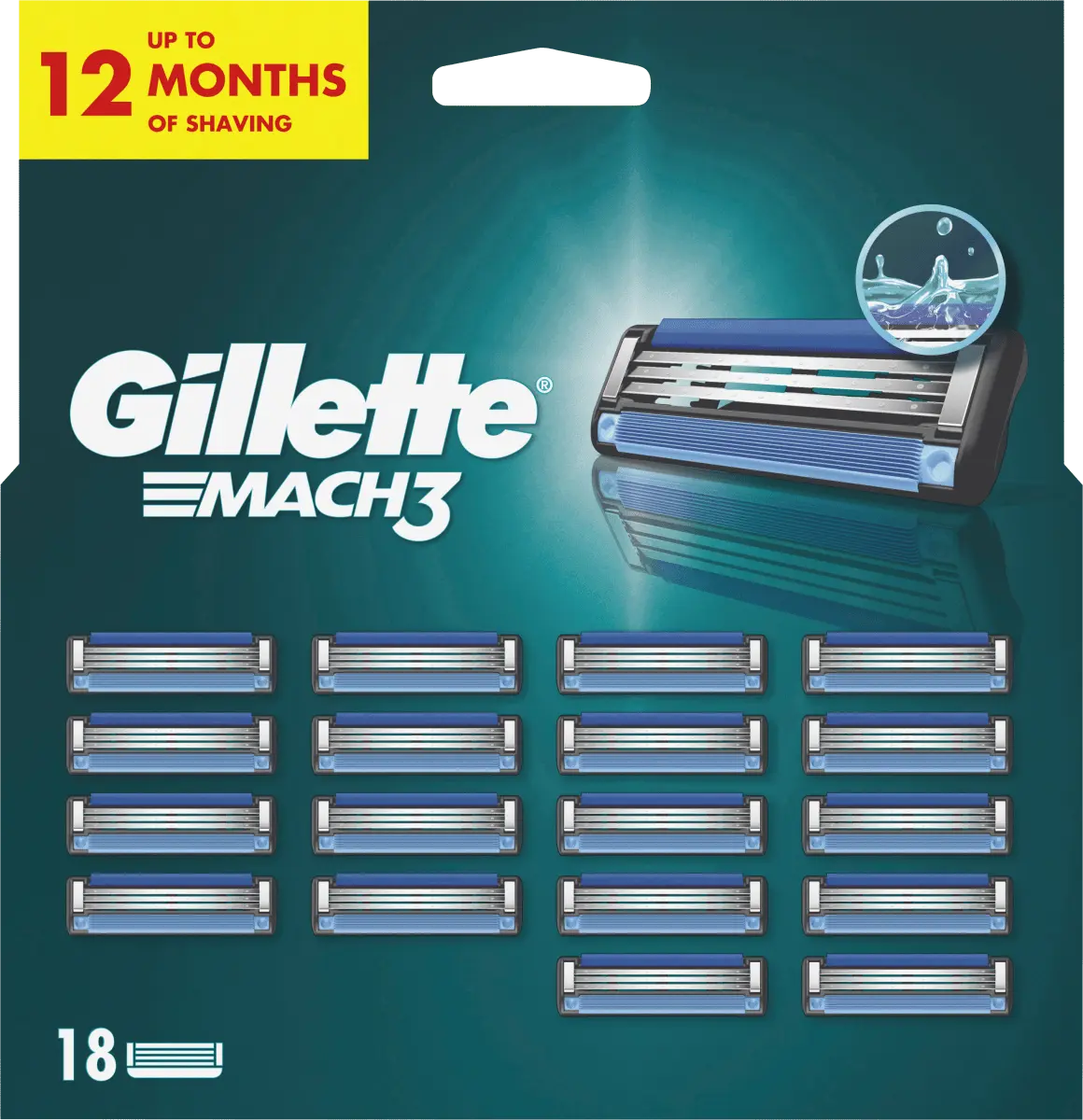 

Лезвия для бритвы Mach3 18 шт. Gillette