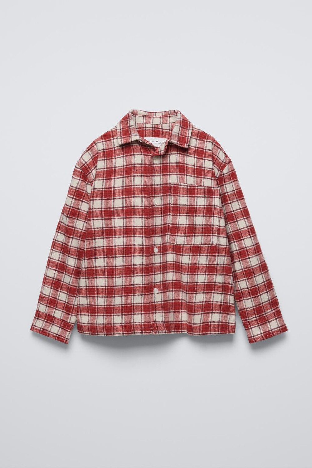 

Фланелевая рубашка в клетку ZARA, красный