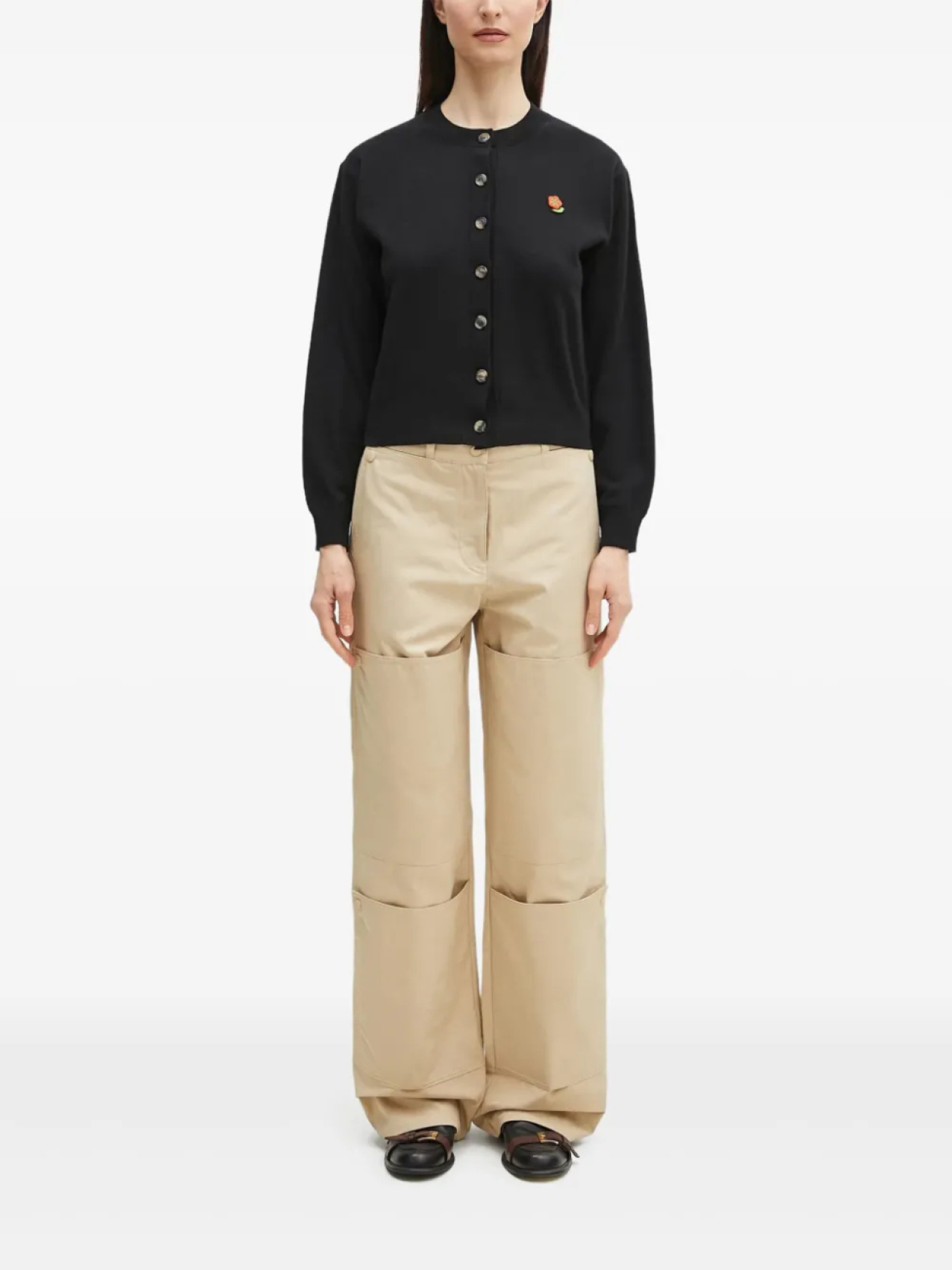 

Шерстяной кардиган Kenzo, черный