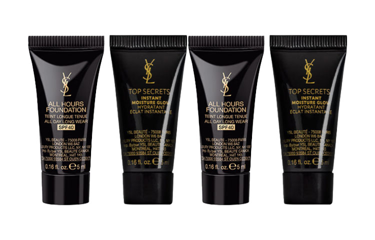 Набор миниатюр Yves Saint Laurent: тональный крем All Hours Foundation LC2, 5 мл + праймер Top Secrets Instant Moisture Glow, 5 мл — фото 2