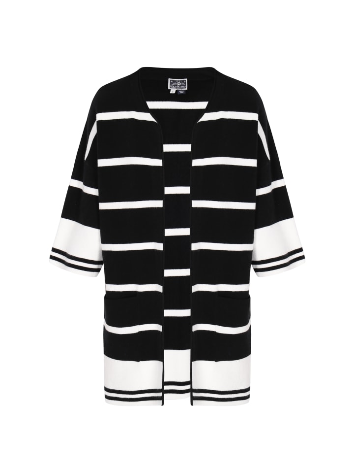 

Женский кардиган в черно-белую полоску DreiMaster Maritim