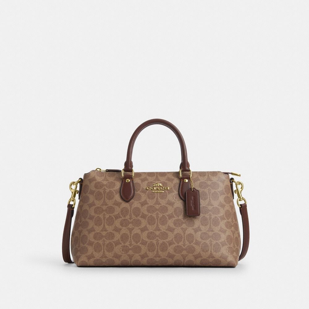 

Сумка-портфель Georgia COACH, золотой/желтовато-коричневый/коричневый