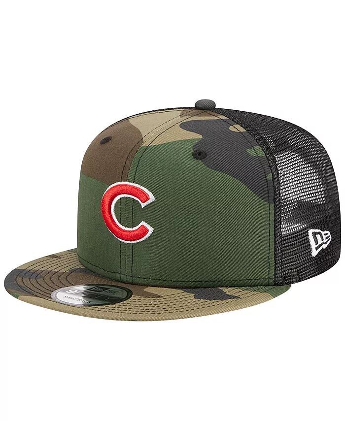 

Мужская камуфляжная кепка Chicago Cubs Woodland Camo Trucker 9FIFTY Snapback New Era