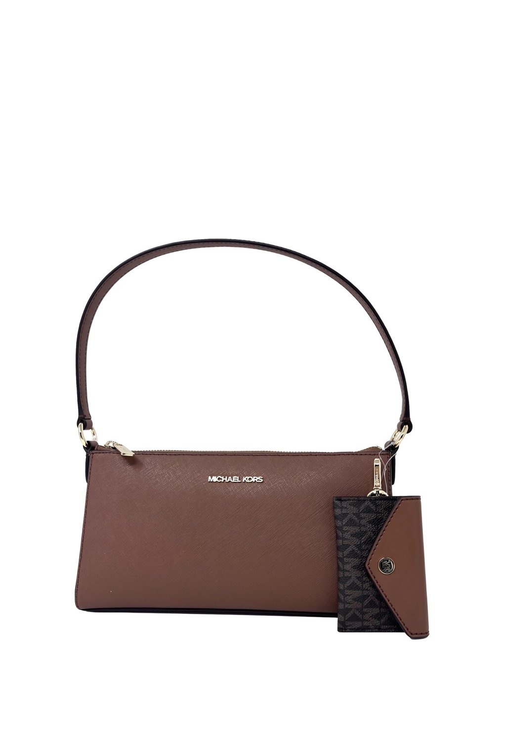 

Сумка VINCENT MEDIUM POCHETTE WITH SIGNATURE LOGO MICHAEL Michael Kors, коричневый