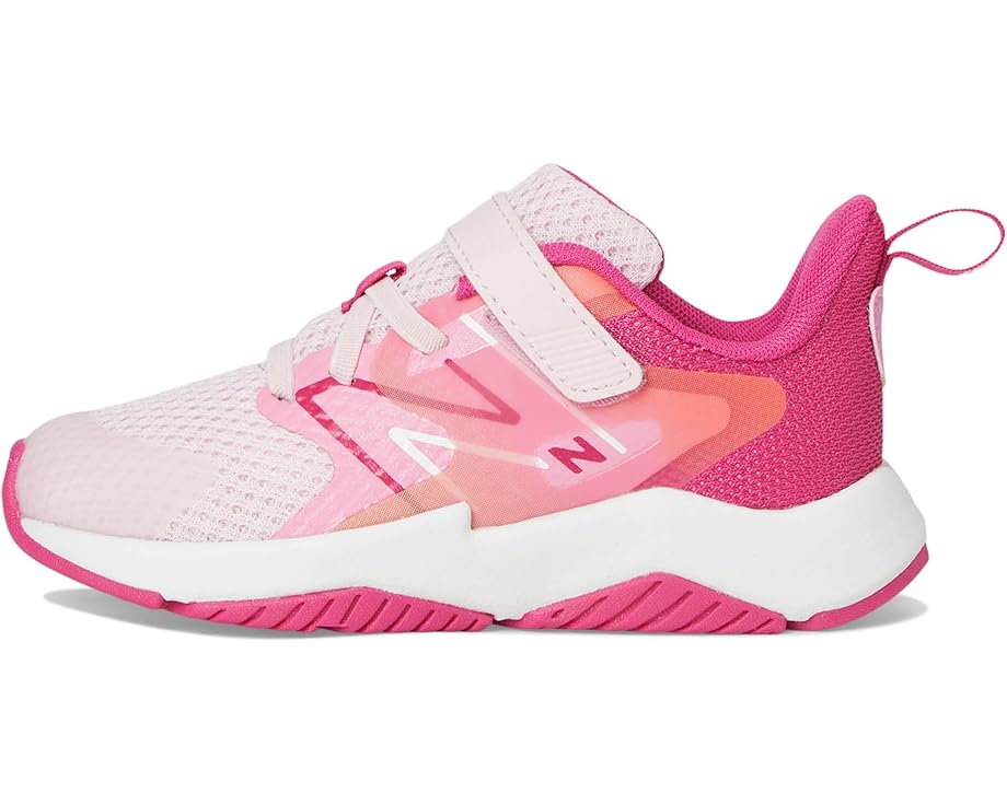 Детские кроссовки New Balance Rave Run V2 Bungee Lace With Top Strap (Infant/Toddler) New Balance Kids, Rose Sugar/Carnival Pink — фото 4