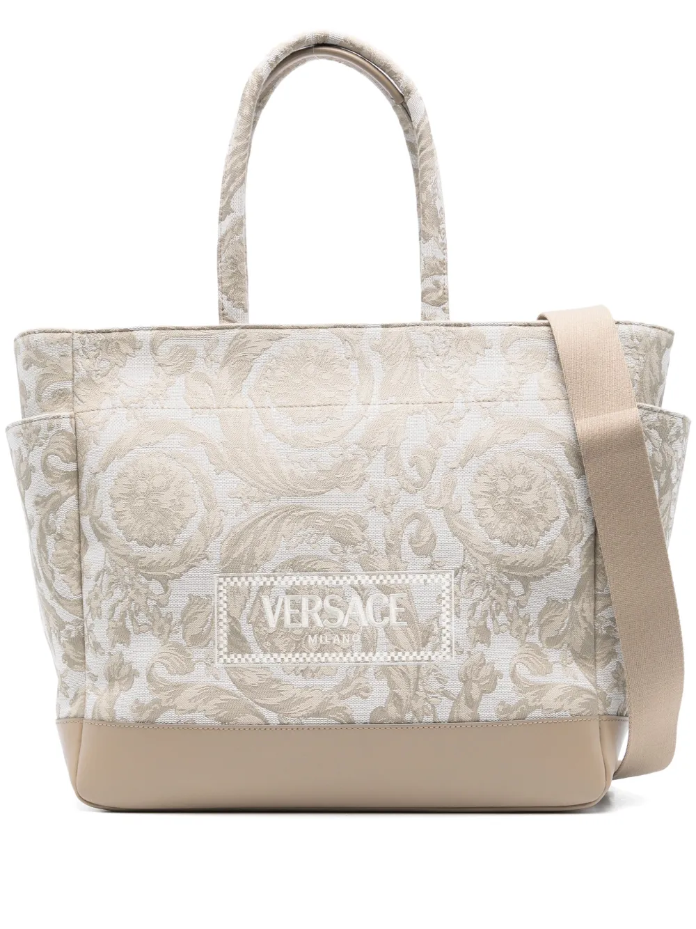 

Пеленальная сумка с узором Barocco Versace Kids, нейтральный