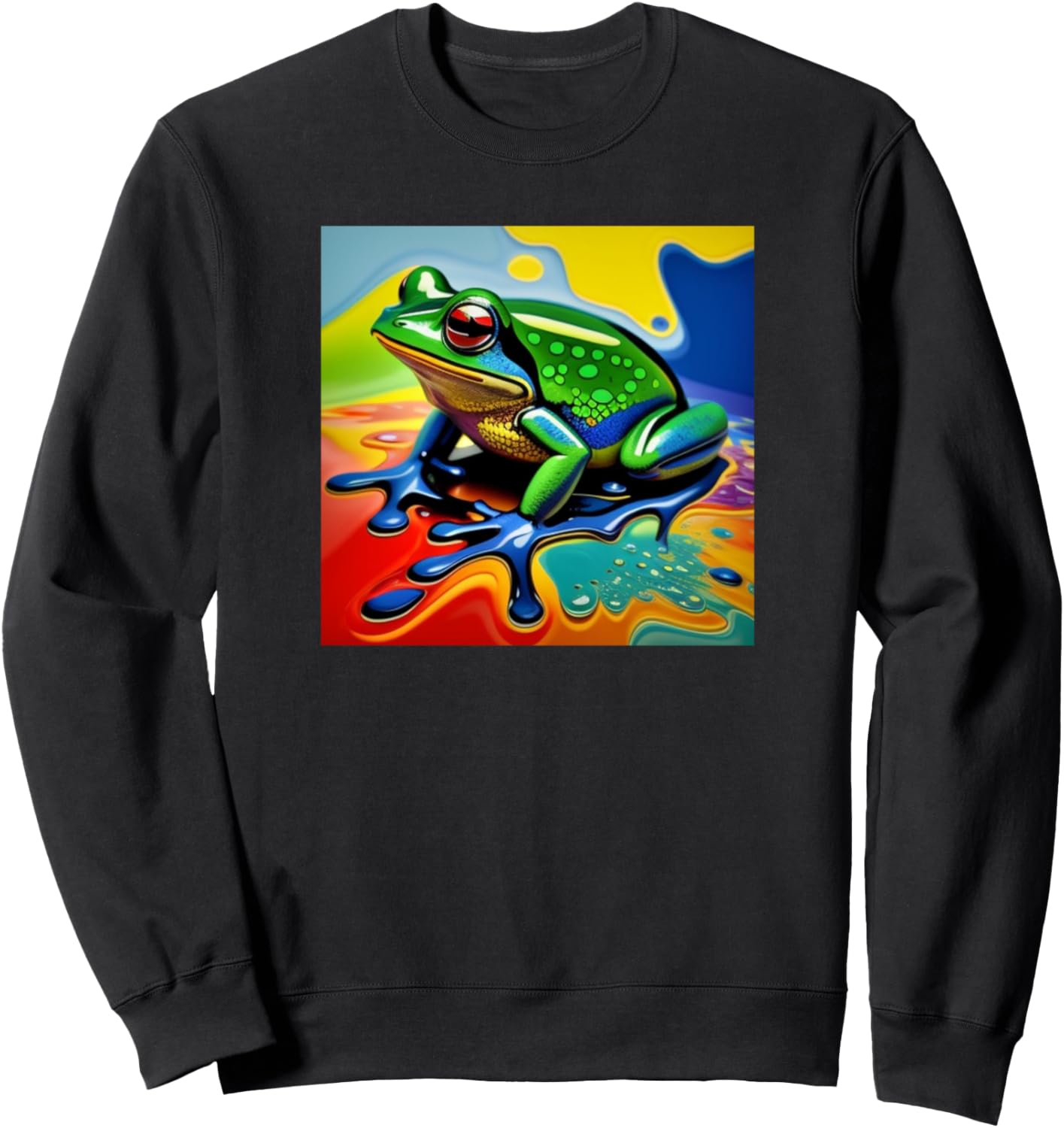 

Яркая толстовка с надписью «Любовь к лягушкам» Frogs - Toads Gift Girls Women Kids Boys Men, черный