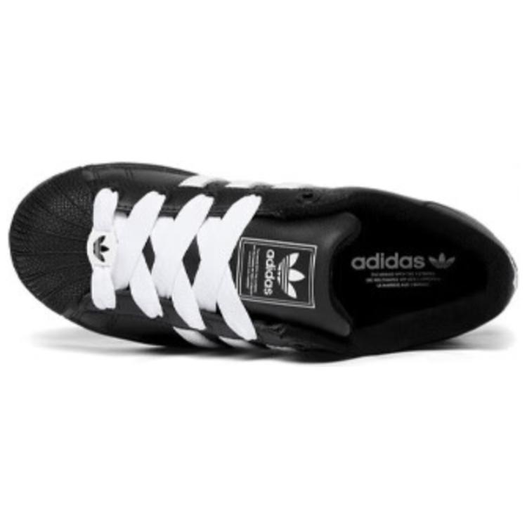 SUPERSTAR износостойкие низкие детские кроссовки для повседневной жизни Adidas Originals, черный/белый — фото 4