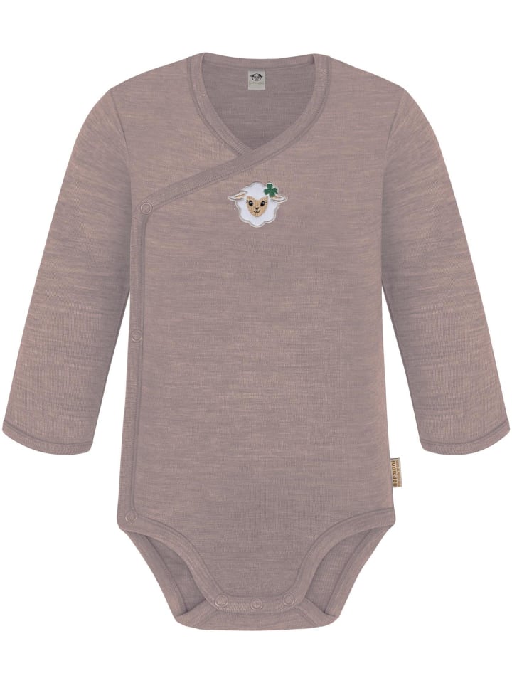 

Normani Outdoor Sports Детский боди-шарф из мериносовой шерсти с длинными рукавами "Kitaia" розового цвета