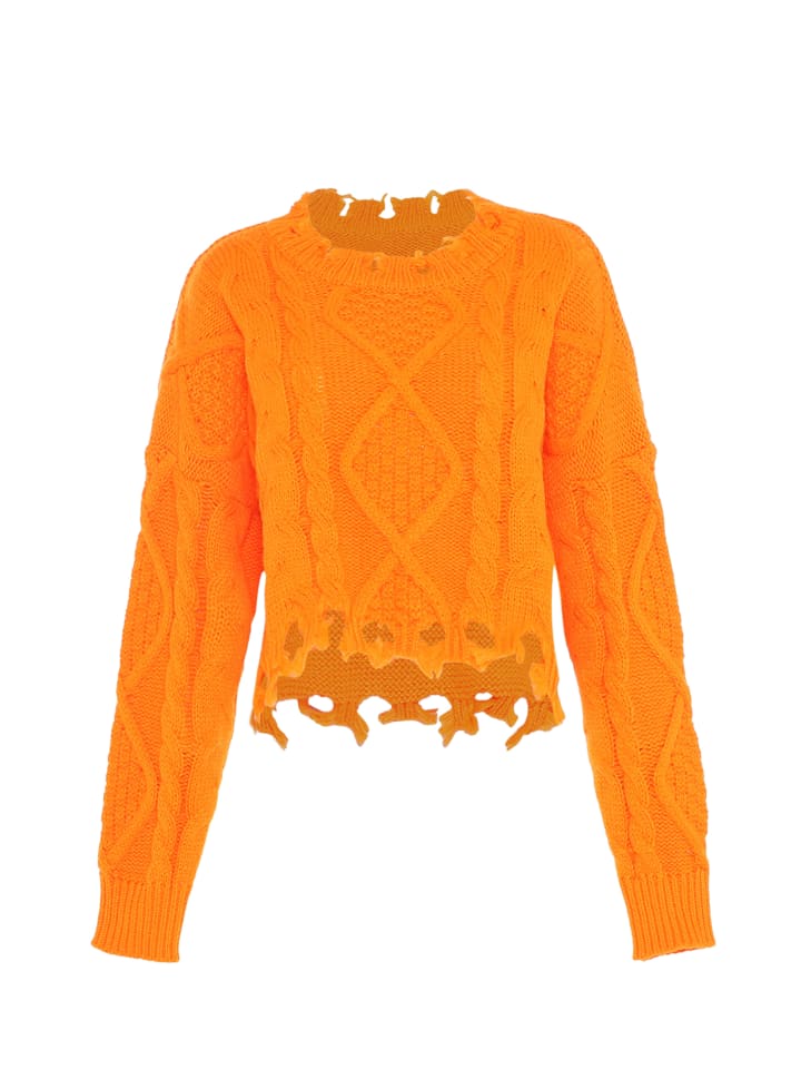 

Женский вязаный свитер в ОРАНЖЕВОМ цвете myMo