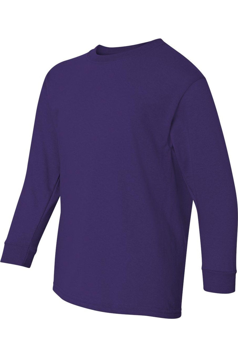 Футболка Gildan Heavy Cotton Youth с длинным рукавом, фиолетовый — фото 3