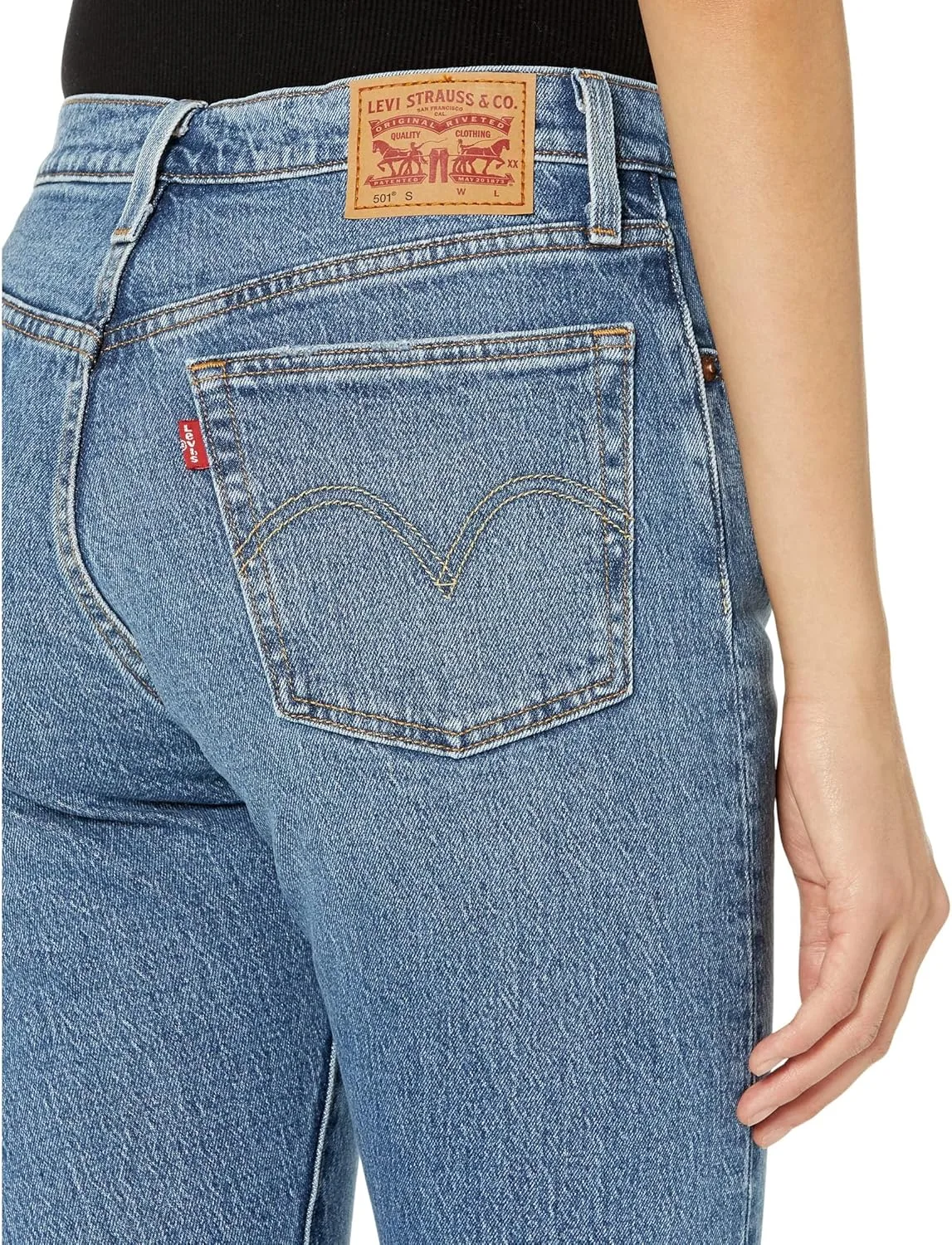 Levi's Женские джинсы 501 Skinny, индиго — фото 4