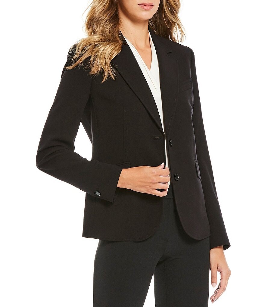 

Куртка Anne Klein Bi-Stretch с двумя пуговицами спереди, черный