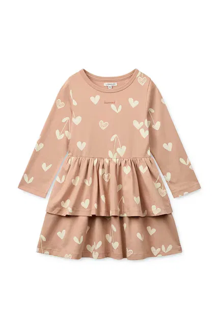 Платье хлопковое Mindy LS Dress Liewood, оранжевый