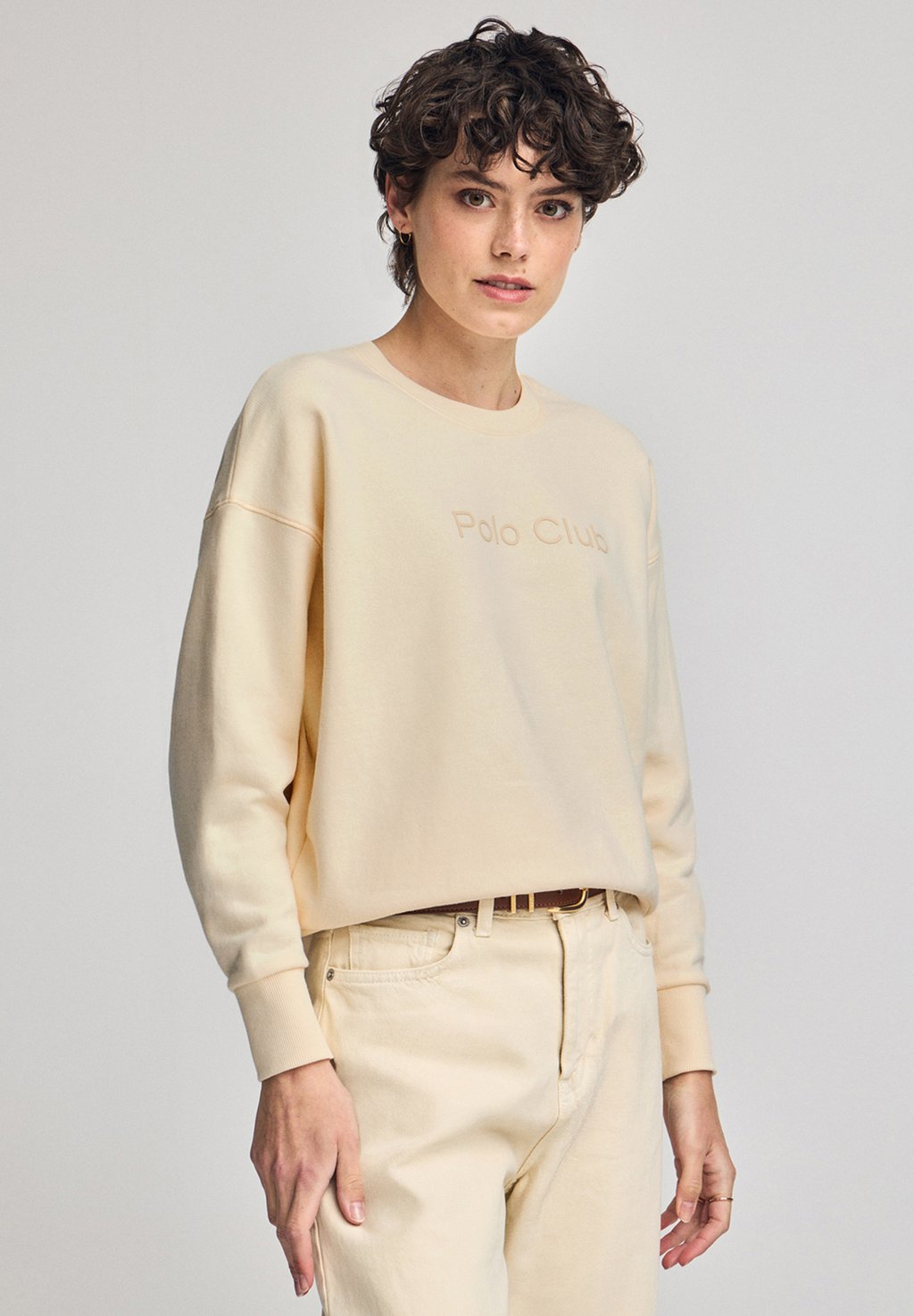 

Толстовка CREWNECK BOXY FIT MINIMAL COMBO Polo Club, бежевый