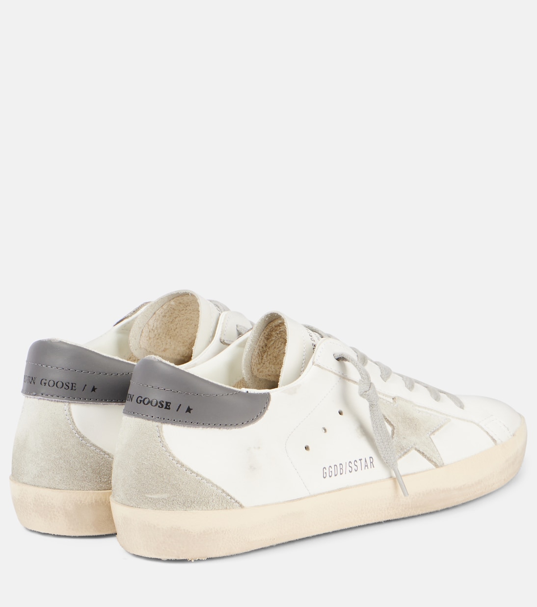 Кожаные кроссовки Super-Star Golden Goose, White/Ice/Dark Gray — фото 2