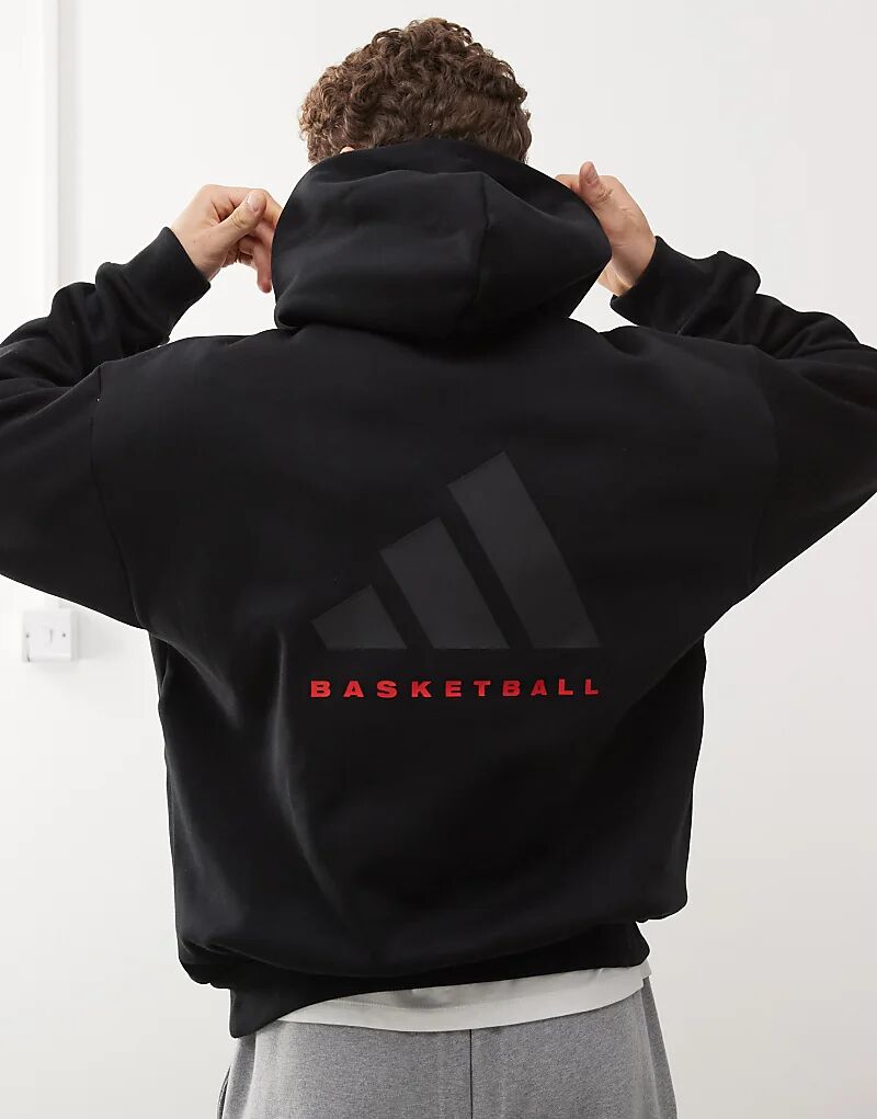 

Толстовка с капюшоном Adidas Basketball черного цвета adidas performance