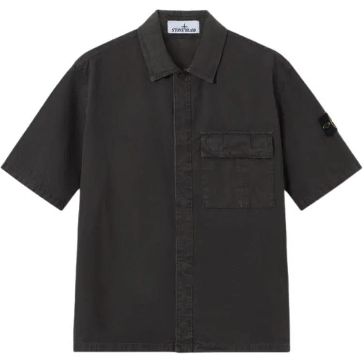 Футболка с коротким рукавом Compass-badge STONE ISLAND, Charcoal Gray