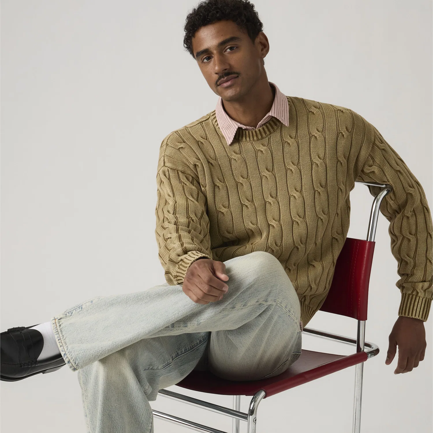 Свитер Carmel Cable Crew Levi's, Brown — фото 2