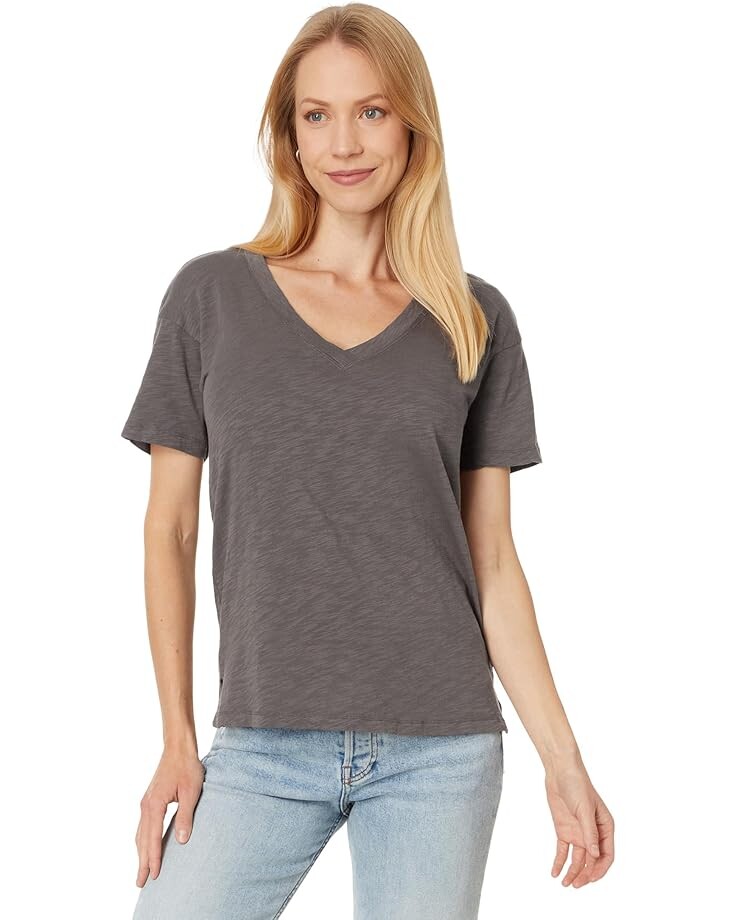 

Футболка Mod-o-doc V-Neck Boxy Tee, цвет Dark Pewter
