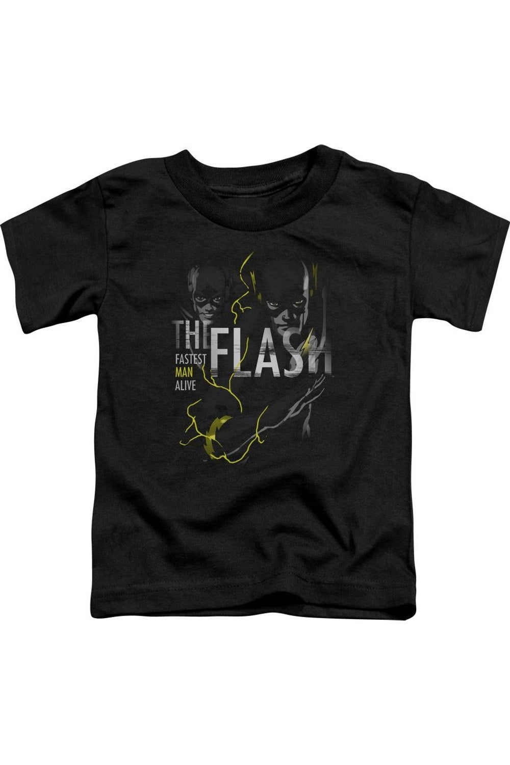 

Футболка для малышей DC Comics Flash с коротким рукавом и надписью Flash жирным шрифтом Gildan, черный