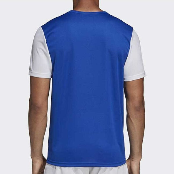 Футболка estro 19 jersey colorblock short sleeve blue white Adidas, синий — фото 4