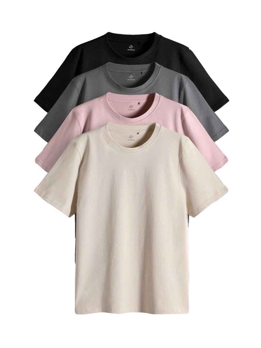 

Рубашка The Set, светло-бежевый/антрацит/темно-розовый/черный