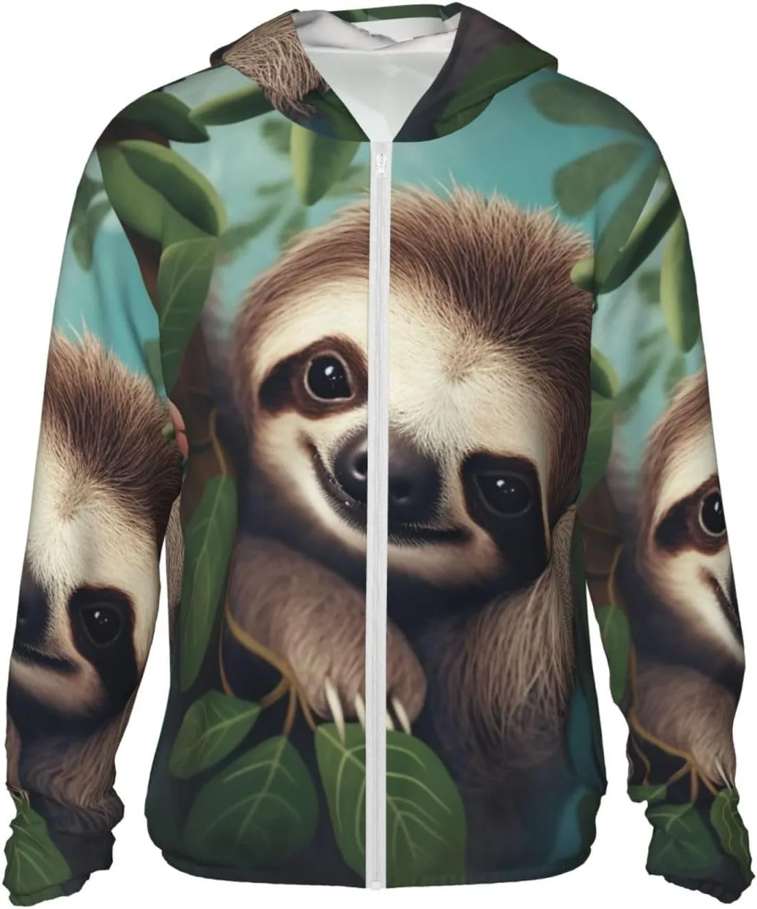 

Мужская толстовка с капюшоном UPF 50+ для защиты от солнца, на молнии, с длинным рукавом и карманом FHEBNDS