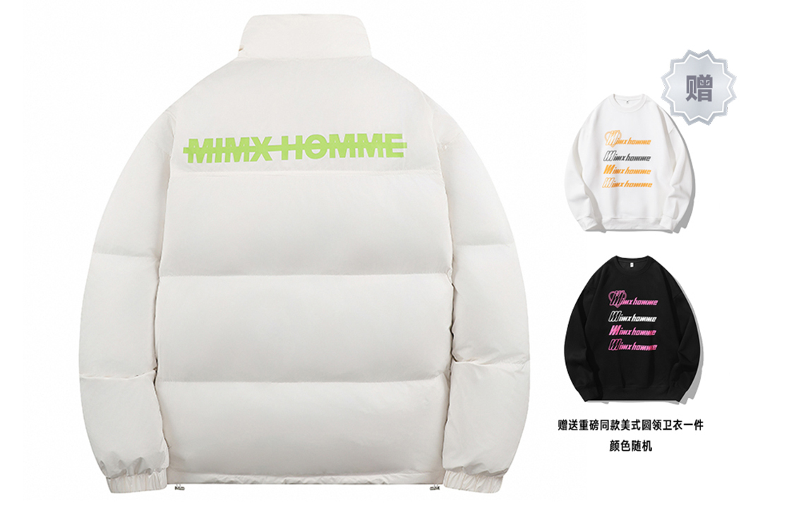 

Mimx Homme Зимняя пуховая куртка Unisex, Apricot (Comes with Heavyweight Crew Neck Sweatshirt)