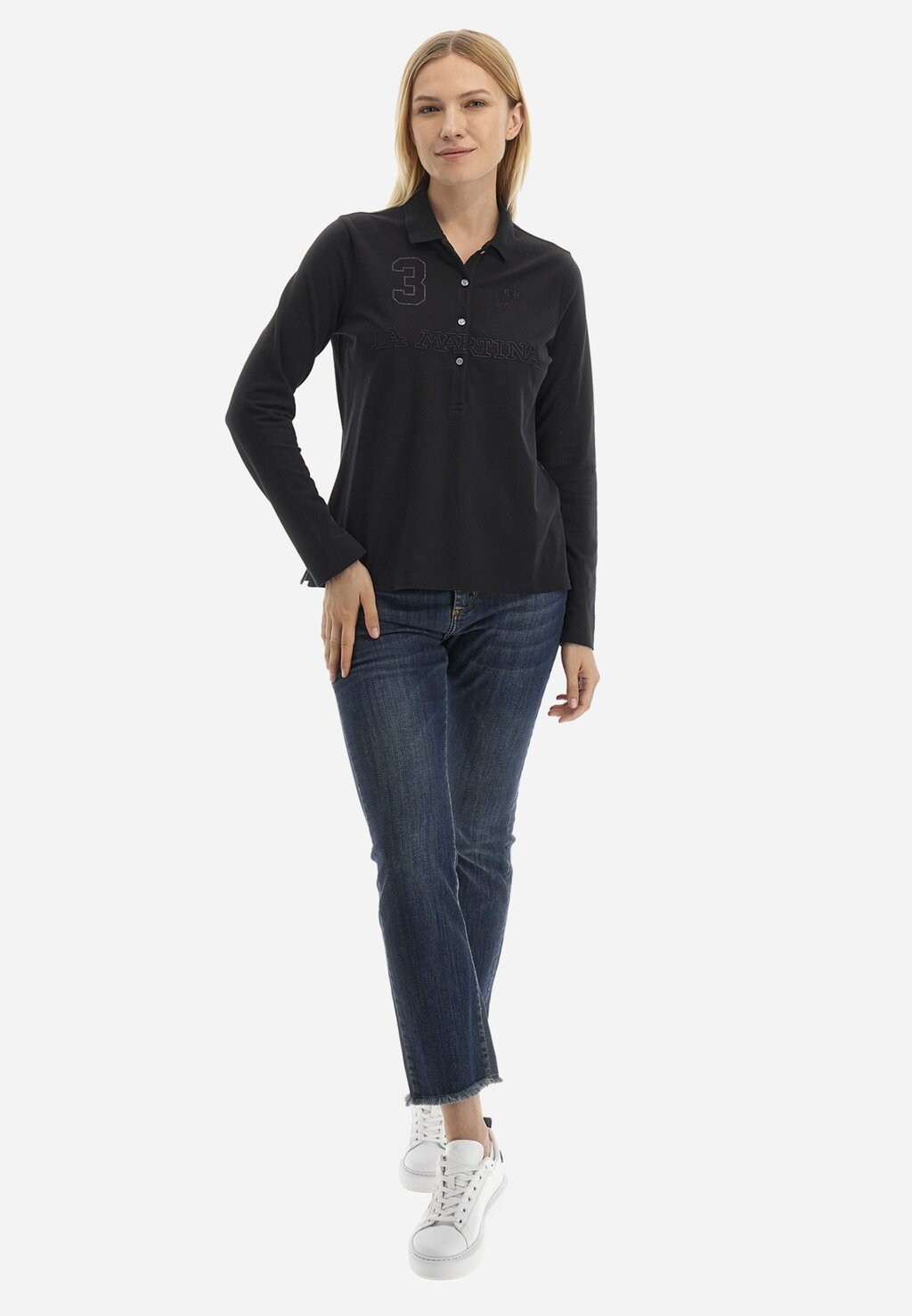

Рубашка поло SHORT-SLEEVED POLO SHIRT La Martina, черный