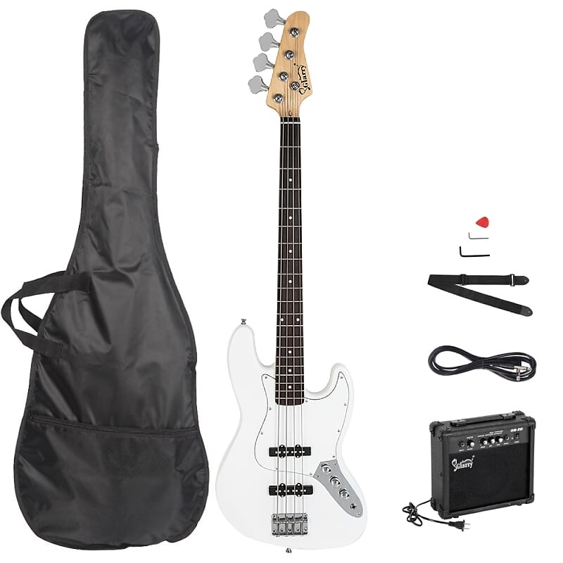 

Басс гитара Glarry White GJazz Electric Bass Guitar + 20W Amplifier