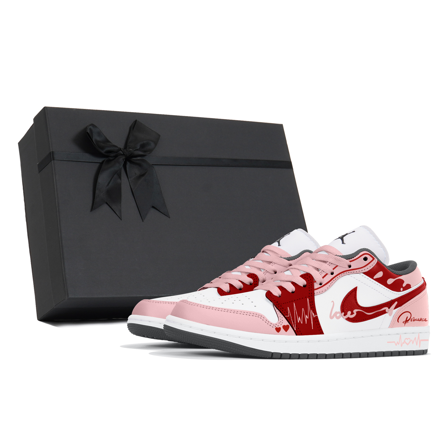 

Jordan Кроссовки Air 1 Dust Low Rhythmic Affection Box устойчивые к истиранию низкие баскетбольные мужские pink