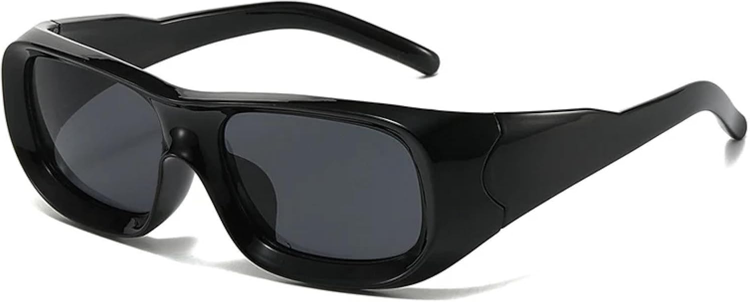 

Ретро-солнцезащитные очки конфетных цветов для женщин, модные, для спорта на открытом воздухе, зеркальные, с защитой от УФ-излучения UV400, для мужчин в стиле панк TVTBBVV, Glossy Black Gray