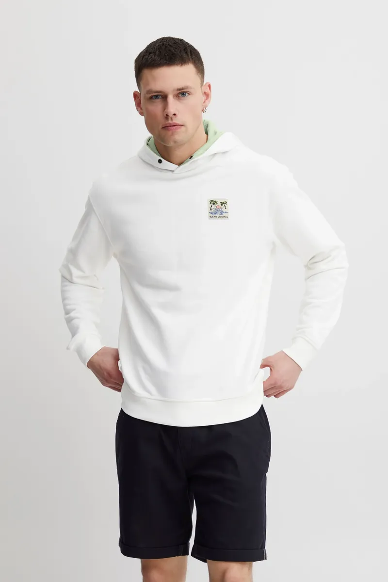 

Толстовка с капюшоном из смесового материала "BLEND BHSweatshirt", белый