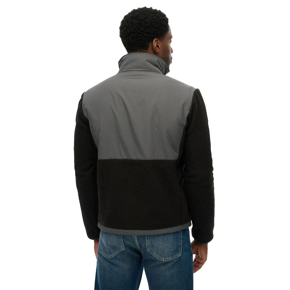 Флисовая куртка Superdry Hybrid Trekker, серый — фото 2