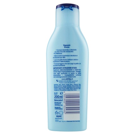 NIVEA SUN Milk After-Sun Bronze 200 мл, крем после загара с органическим алоэ вера и экстрактом промеланина, продлевает загар и увлажняет на 48 часов — фото 3