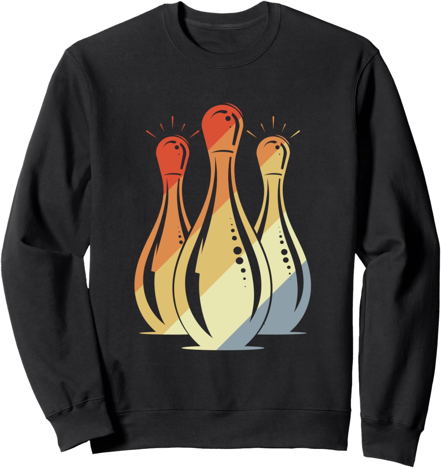 

Ретро-толстовка с графическим принтом на тему боулинга Funny Bowling Lover T-Shirts And Gifts, черный