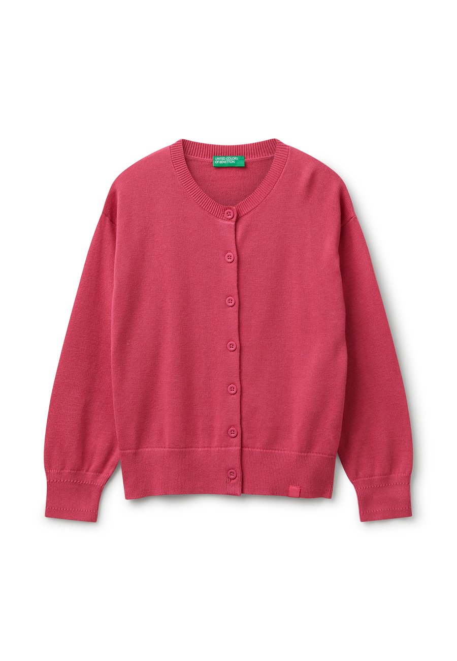

Кардиган United Colors of Benetton CREW NECK, Violet/Light Pink