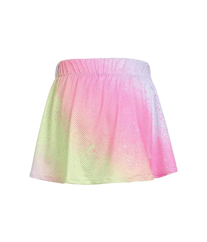 Юбка с принтом Sleeveless Box Tee AOP Faux Wrap Skort Set Adidas Kids, White/Clear Pink/Gum — фото 2