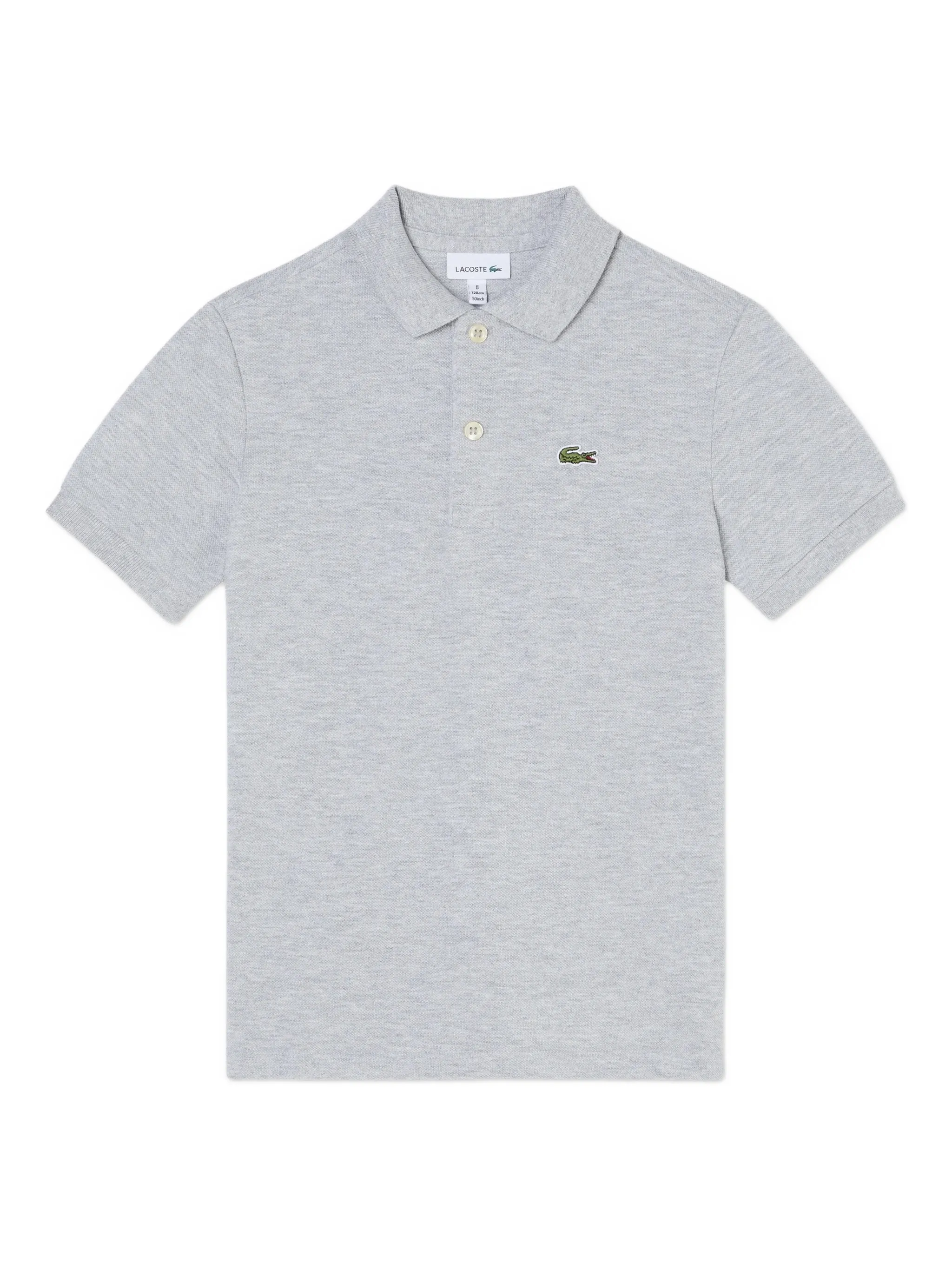 

Рубашка-поло с логотипом с коротким рукавом Lacoste Kids, серый