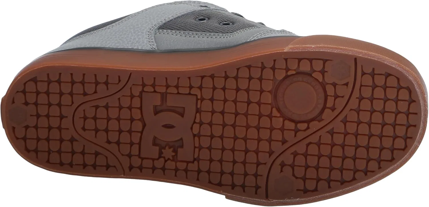 Мужские кожаные кроссовки из натуральной кожи DC Shoes, Carbon Gum — фото 4