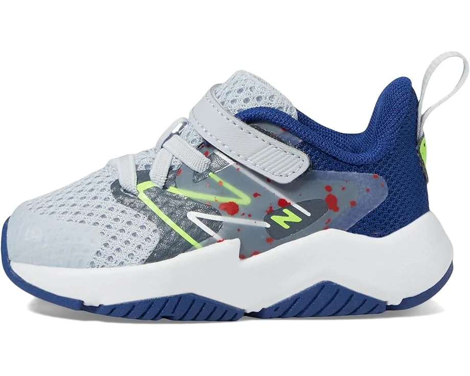 Кроссовки New Balance Kids Rave Run v2 Bungee Lace with Top Strap, Granite/InkwellSee Less — фото 4
